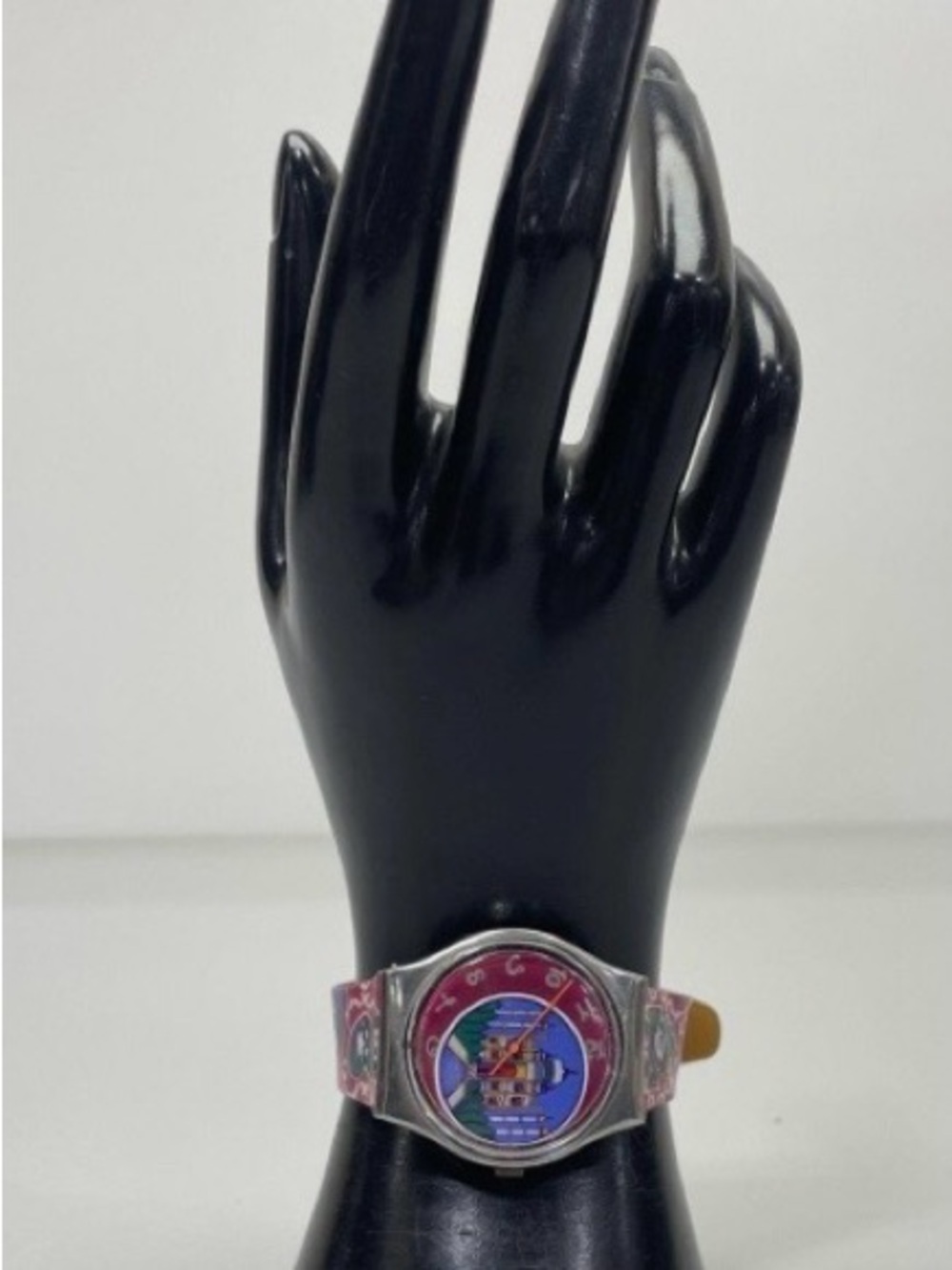 Swatch Pink & Blue Taj Mahal Graphic Watch - Picture 4 of 8
